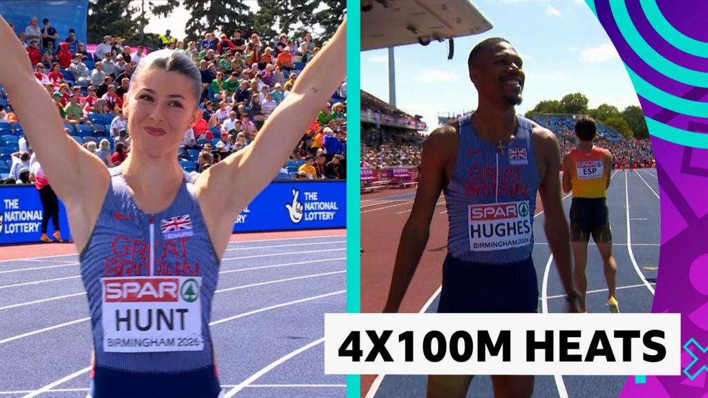 英国男女队成功晋级4x100米接力决赛